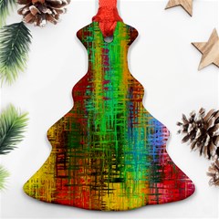 Color Abstract Background Textures Christmas Tree Ornament (two Sides)