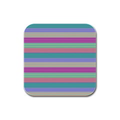 Backgrounds Pattern Lines Wall Rubber Square Coaster (4 Pack)  by Simbadda