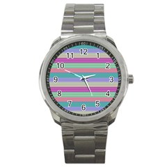 Backgrounds Pattern Lines Wall Sport Metal Watch by Simbadda