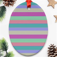 Backgrounds Pattern Lines Wall Oval Ornament (two Sides) by Simbadda