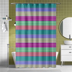 Backgrounds Pattern Lines Wall Shower Curtain 48  X 72  (small) 