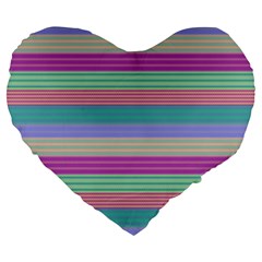 Backgrounds Pattern Lines Wall Large 19  Premium Heart Shape Cushions by Simbadda