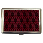 Elegant Black And Red Damask Antique Vintage Victorian Lace Style Cigarette Money Cases Front