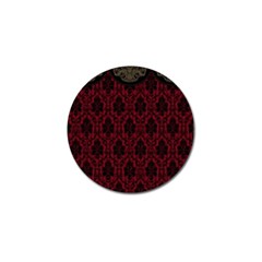 Elegant Black And Red Damask Antique Vintage Victorian Lace Style Golf Ball Marker (4 Pack) by yoursparklingshop