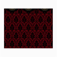 Elegant Black And Red Damask Antique Vintage Victorian Lace Style Small Glasses Cloth by yoursparklingshop