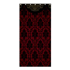 Elegant Black And Red Damask Antique Vintage Victorian Lace Style Shower Curtain 36  X 72  (stall)  by yoursparklingshop