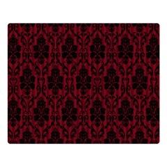 Elegant Black And Red Damask Antique Vintage Victorian Lace Style Double Sided Flano Blanket (large)  by yoursparklingshop