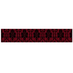 Elegant Black And Red Damask Antique Vintage Victorian Lace Style Flano Scarf (large)