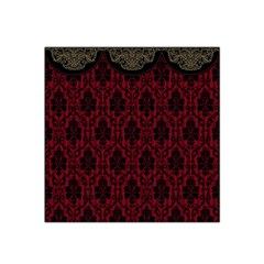 Elegant Black And Red Damask Antique Vintage Victorian Lace Style Satin Bandana Scarf by yoursparklingshop