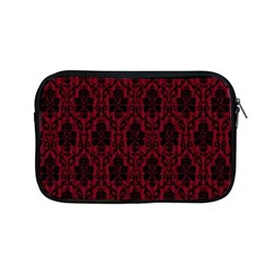 Elegant Black And Red Damask Antique Vintage Victorian Lace Style Apple Macbook Pro 13  Zipper Case