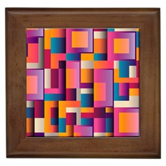 Abstract Background Geometry Blocks Framed Tiles by Simbadda