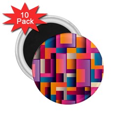 Abstract Background Geometry Blocks 2 25  Magnets (10 Pack)  by Simbadda