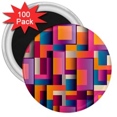 Abstract Background Geometry Blocks 3  Magnets (100 Pack)