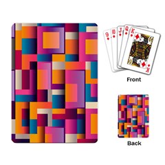 Abstract Background Geometry Blocks Playing Card by Simbadda