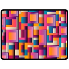 Abstract Background Geometry Blocks Fleece Blanket (large)  by Simbadda