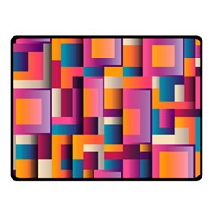 Abstract Background Geometry Blocks Fleece Blanket (small)