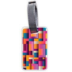 Abstract Background Geometry Blocks Luggage Tags (one Side)  by Simbadda