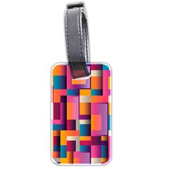 Abstract Background Geometry Blocks Luggage Tags (two Sides) by Simbadda