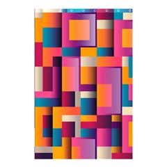 Abstract Background Geometry Blocks Shower Curtain 48  X 72  (small)  by Simbadda