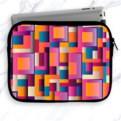 Abstract Background Geometry Blocks Apple Ipad 2/3/4 Zipper Cases by Simbadda