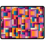 Abstract Background Geometry Blocks Double Sided Fleece Blanket (Large)  80 x60  Blanket Front