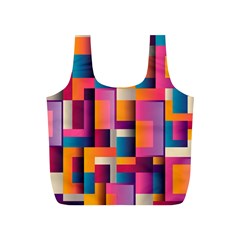 Abstract Background Geometry Blocks Full Print Recycle Bags (s) 