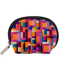 Abstract Background Geometry Blocks Accessory Pouches (small)  by Simbadda