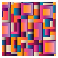 Abstract Background Geometry Blocks Large Satin Scarf (square)