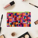 Abstract Background Geometry Blocks Cosmetic Bag (XS) Back