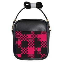 Cube Square Block Shape Creative Girls Sling Bags