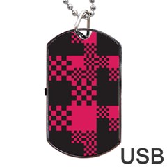 Cube Square Block Shape Creative Dog Tag Usb Flash (one Side) by Simbadda