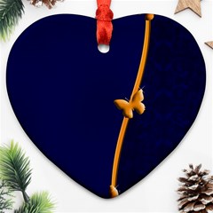 Greeting Card Invitation Blue Ornament (heart)