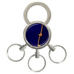 Greeting Card Invitation Blue 3-ring Key Chains by Simbadda