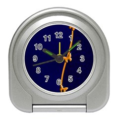 Greeting Card Invitation Blue Travel Alarm Clocks