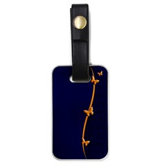 Greeting Card Invitation Blue Luggage Tags (one Side)  by Simbadda