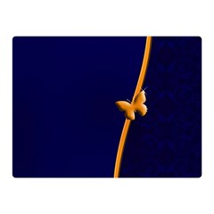 Greeting Card Invitation Blue Double Sided Flano Blanket (mini) 