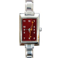 Greeting Card Invitation Red Rectangle Italian Charm Watch by Simbadda