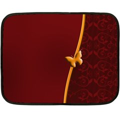 Greeting Card Invitation Red Fleece Blanket (mini)