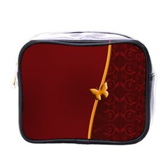 Greeting Card Invitation Red Mini Toiletries Bags by Simbadda