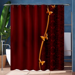 Greeting Card Invitation Red Shower Curtain 60  X 72  (medium) 