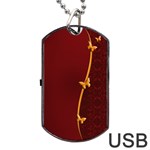 Greeting Card Invitation Red Dog Tag USB Flash (Two Sides) Front