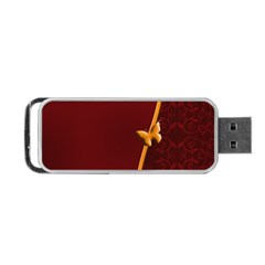 Greeting Card Invitation Red Portable Usb Flash (one Side) by Simbadda