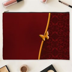 Greeting Card Invitation Red Cosmetic Bag (xxxl)  by Simbadda