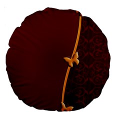 Greeting Card Invitation Red Large 18  Premium Round Cushions by Simbadda