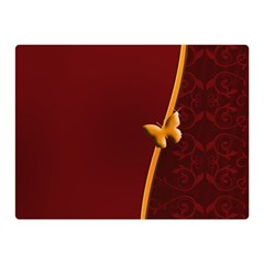 Greeting Card Invitation Red Double Sided Flano Blanket (mini)  by Simbadda