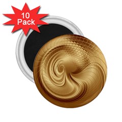 Gold Background Texture Pattern 2 25  Magnets (10 Pack)  by Simbadda