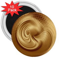 Gold Background Texture Pattern 3  Magnets (10 Pack)  by Simbadda