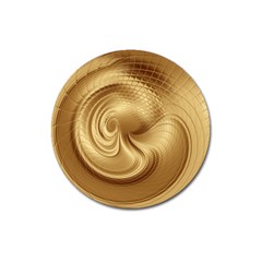 Gold Background Texture Pattern Magnet 3  (round) by Simbadda