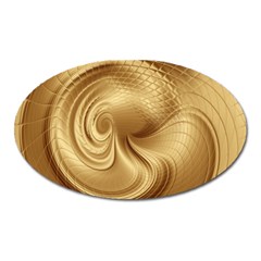 Gold Background Texture Pattern Oval Magnet by Simbadda