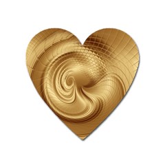 Gold Background Texture Pattern Heart Magnet by Simbadda